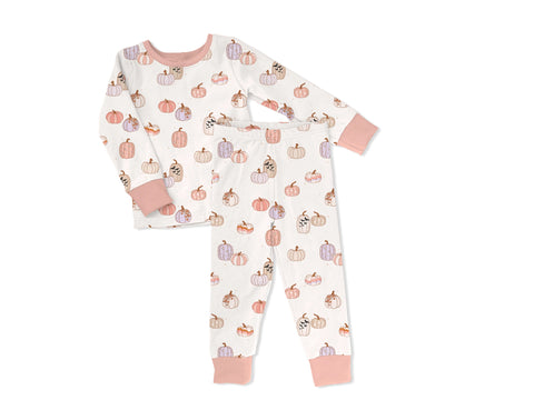 Sweet P Baby Co. 2 Piece PJ Set - Pink Whimsy Pumpkins - Let Them Be Little, A Baby & Children's Clothing Boutique