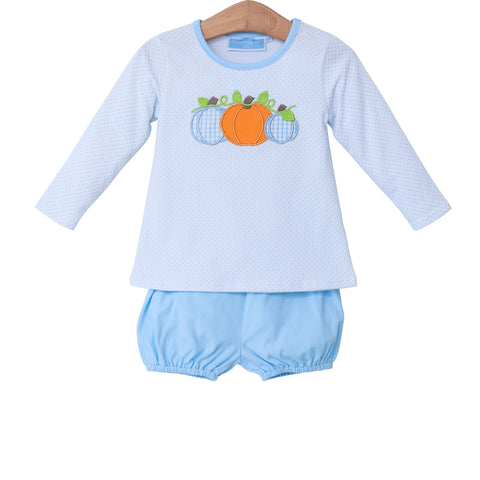 Trotter Street Kids Applique Diaper Set - Pumpkin Trio - Let Them Be Little, A Baby & Children's Clothing Boutique