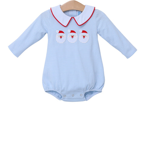 Trotter Street Kids Long Sleeve Collared Applique Bubble - Santa - Let Them Be Little, A Baby & Children's Clothing Boutique