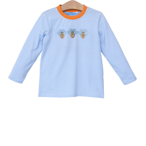 Trotter Street Kids Long Sleeve Embroidered Tee - Turkey Trio - Let Them Be Little, A Baby & Children's Clothing Boutique