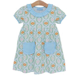 Trotter Street Kids Ruffled Pocket Dress - Pumpkin Patch - Let Them Be Little, A Baby & Children's Clothing Boutique