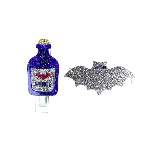 Lilies & Roses Alligator Clip - Bat & Magic Potion - Let Them Be Little, A Baby & Children's Clothing Boutique