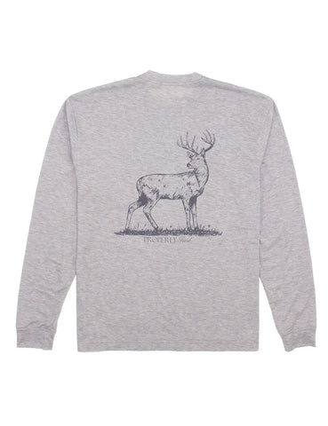 Properly Tied Adult Long Sleeve Portland Pocket Tee - Whitetail Light Heather Grey - Let Them Be Little, A Baby & Children's Clothing Boutique