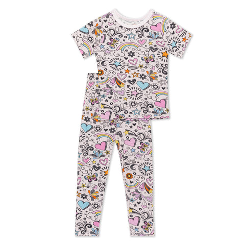 Bestaroo Short Sleeve PJ Set - Doodle Days - Let Them Be Little, A Baby & Children's Clothing Boutique