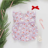Pink Chicken Jennifer Bubble - Lavender Santas - Let Them Be Little, A Baby & Children's Clothing Boutique