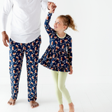 Kiki + Lulu Long Sleeve Peplum & Legging Set - Football - Let Them Be Little, A Baby & Children's Clothing Boutique