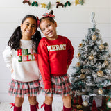 Sweet Wink Long Sleeve Patch Sweatshirt - Merry Red - Let Them Be Little, A Baby & Children's Clothing Boutique