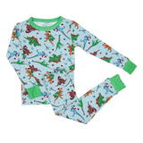 Magnolia Baby Long Sleeve Bamboo Blend PJ Set - Dino Christmas - Let Them Be Little, A Baby & Children's Clothing Boutique