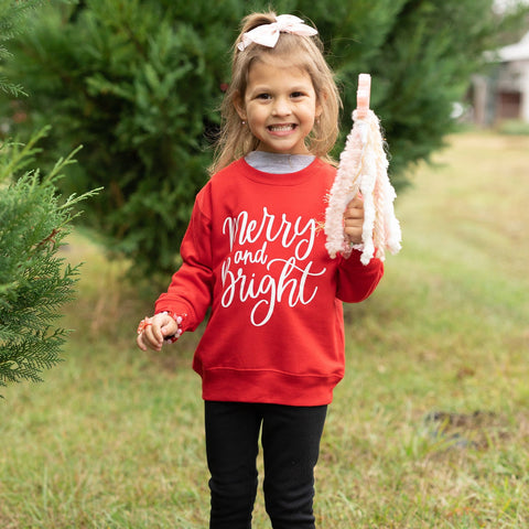 Benny & Ray Graphic Sweatshirt - Merry & Bright Red - Let Them Be Little, A Baby & Children's Clothing Boutique