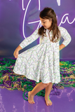 Nola Tawk Long Sleeve Organic Cotton Twirl Dress -  Just Here For The Beads - Let Them Be Little, A Baby & Children's Clothing Boutique