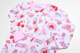 Magnolia Baby Bamboo Printed Zipper Footie - Sweet Valentine - Let Them Be Little, A Baby & Children's Clothing Boutique