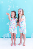 Birdie Bean Peplum w/ Shorts Birdie Set - Coral - Let Them Be Little, A Baby & Children's Clothing Boutique