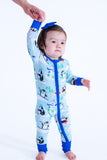 Birdie Bean Zip Romper w/ Convertible Foot - Arthur - Let Them Be Little, A Baby & Children's Clothing Boutique