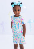 Birdie Bean Short Sleeve & Shorts 2 Piece Lounge Set - Coral - Let Them Be Little, A Baby & Children's Clothing Boutique