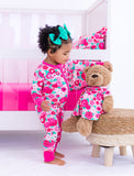 Birdie Bean Zip Romper w/ Convertible Foot - Rosie - Let Them Be Little, A Baby & Children's Clothing Boutique