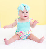 Birdie Bean Smocked Birdie Bubble - Coral - Let Them Be Little, A Baby & Children's Clothing Boutique