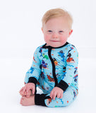 Birdie Bean Zip Romper w/ Convertible Foot - Cooper - Let Them Be Little, A Baby & Children's Clothing Boutique