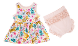 Birdie Bean Sleeveless Birdie Peplum Set - Ivy - Let Them Be Little, A Baby & Children's Clothing Boutique