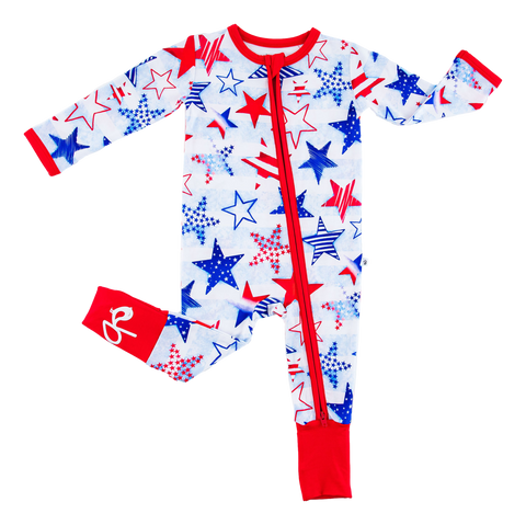 Birdie Bean Zip Romper w/ Convertible Foot - Kennedy - Let Them Be Little, A Baby & Children's Clothing Boutique