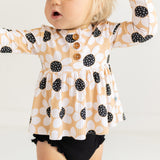 Posh Peanut Long Sleeve Henley Peplum Ruffled Bummie Set - Reagan (Ribbed) - Let Them Be Little, A Baby & Children's Clothing Boutique