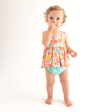 Posh Peanut Sleeveless Peplum Bummie Set - Sandy - Let Them Be Little, A Baby & Children's Clothing Boutique
