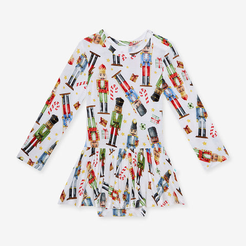 Posh Peanut Long Sleeve Twirl Skirt Bodysuit - Nutcracker - Let Them Be Little, A Baby & Children's Clothing Boutique