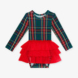 Posh Peanut Long Sleeve Tulle Skirt Bodysuit - Tartan Plaid - Let Them Be Little, A Baby & Children's Clothing Boutique