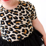 Posh Peanut Short Sleeve Tulle Skirt Bodysuit - Lana Leopard - Let Them Be Little, A Baby & Children's Clothing Boutique
