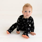 Posh Peanut Zipper Footie - Dancing Skelly (Glow in the Dark) - Let Them Be Little, A Baby & Children's Clothing Boutique
