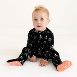 Posh Peanut Zipper Footie - Dancing Skelly (Glow in the Dark) - Let Them Be Little, A Baby & Children's Clothing Boutique
