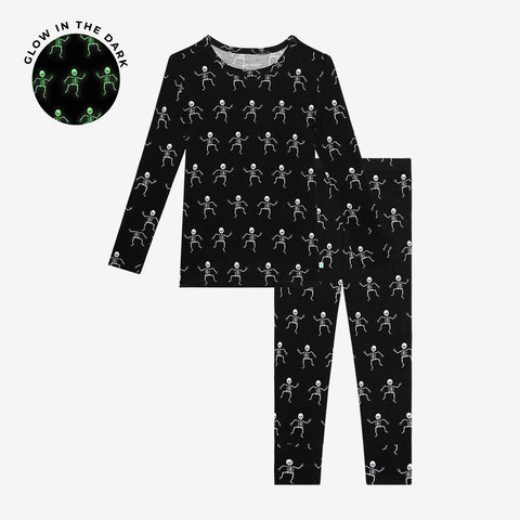 Posh Peanut Basic Long Sleeve Pajamas - Dancing Skelly (Glow in the Dark) - Let Them Be Little, A Baby & Children's Clothing Boutique