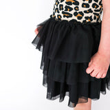 Posh Peanut Short Sleeve Tulle Dress - Lana Leopard - Let Them Be Little, A Baby & Children's Clothing Boutique