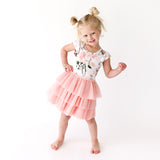 Posh Peanut Short Sleeve Tulle Dress - Vintage Pink Rose - Let Them Be Little, A Baby & Children's Clothing Boutique