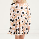 Posh Peanut Long Sleeve Ruffled Twirl Dress - Reagan (Ribbed) - Let Them Be Little, A Baby & Children's Clothing Boutique