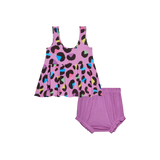 Posh Peanut Sleeveless Peplum Bummie Set - Electric Leopard - Let Them Be Little, A Baby & Children's Clothing Boutique