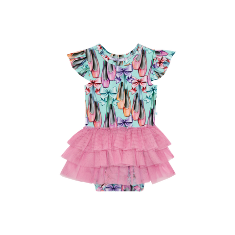 Posh Peanut Ruffled Cap Sleeve Tulle Skirt Bodysuit - Irina - Let Them Be Little, A Baby & Children's Clothing Boutique