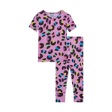 Posh Peanut Basic Short Sleeve Pajamas - Electric Leopard - Let Them Be Little, A Baby & Children's Clothing Boutique