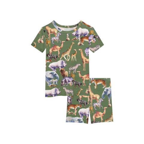 Posh Peanut Basic Short Sleeve Short Pajamas - Posh Safari - Let Them Be Little, A Baby & Children's Clothing Boutique