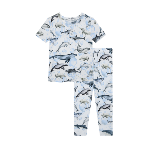 Posh Peanut Basic Short Sleeve Pajamas - Sharkley - Let Them Be Little, A Baby & Children's Clothing Boutique
