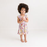 Posh Peanut Cap Sleeve Ruffled Twirl Dress - Gaia - Let Them Be Little, A Baby & Children's Clothing Boutique