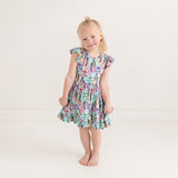 Posh Peanut Cap Sleeve Ruffled Twirl Dress - Irina - Let Them Be Little, A Baby & Children's Clothing Boutique