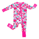 Birdie Bean Zip Romper w/ Convertible Foot - Rosie - Let Them Be Little, A Baby & Children's Clothing Boutique