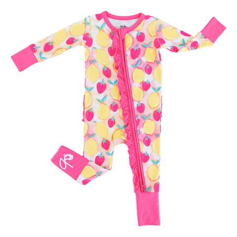 Birdie Bean Ruffled Zip Romper w/ Convertible Foot - Summer - Let Them Be Little, A Baby & Children's Clothing Boutique