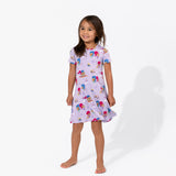 Bellabu Bear Girls Short Sleeve Dress - Shimmer & Shine - Let Them Be Little, A Baby & Children's Clothing Boutique