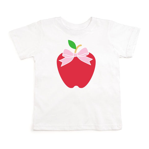 Sweet Wink Short Sleeve Tee - Apple Bow - Let Them Be Little, A Baby & Children's Clothing Boutique