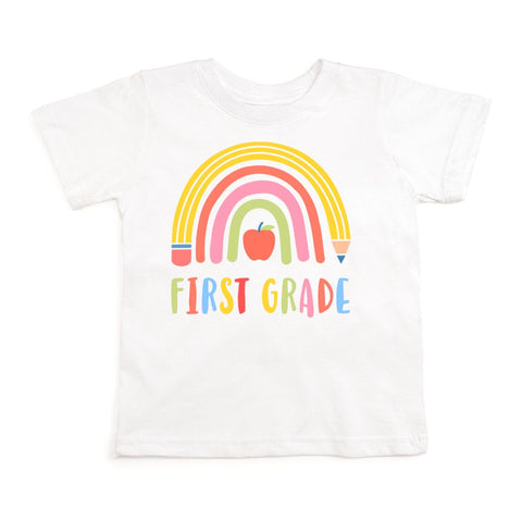 Sweet Wink Short Sleeve Tee - First Grade Pencil Rainbow - Let Them Be Little, A Baby & Children's Clothing Boutique