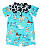 Birdie Bean Short Sleeve Collared Shortie Romper - Toby - Let Them Be Little, A Baby & Children's Clothing Boutique