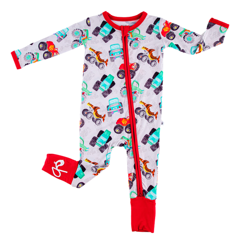Birdie Bean Zip Romper w/ Convertible Foot - Tyler - Let Them Be Little, A Baby & Children's Clothing Boutique