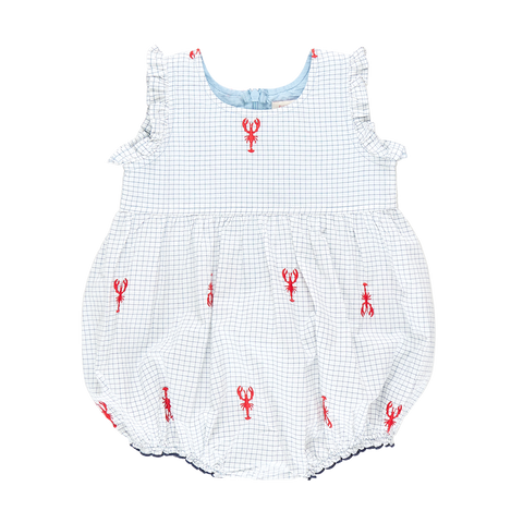 Pink Chicken Kelsey Bubble - Lobster Check - Let Them Be Little, A Baby & Children's Clothing Boutique