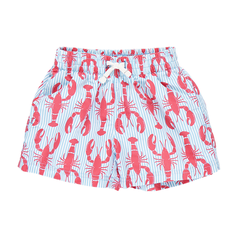 Pink Chicken Boys Swim Trunk - Lobster Stripe - Let Them Be Little, A Baby & Children's Clothing Boutique